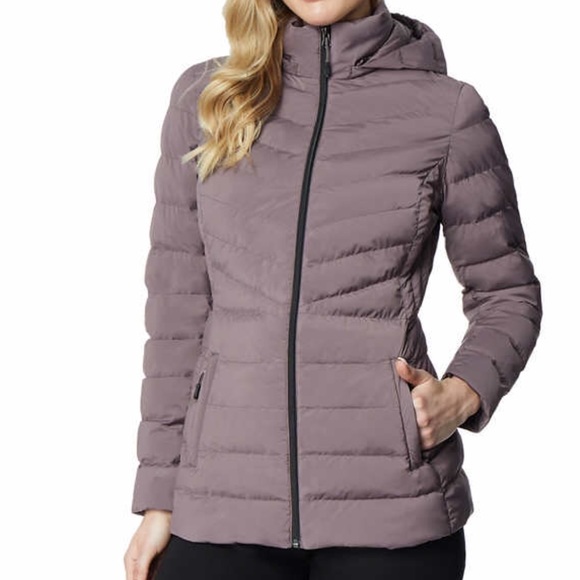 Purple Puffer Winter Coat Jacket Water Resistant - Picture 2 of 3